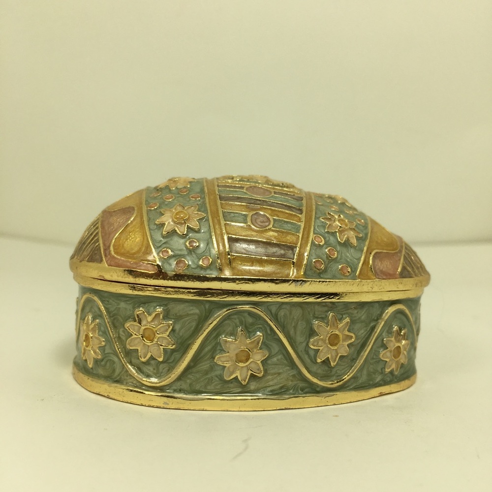 Golden Egg Trinket Box Jewelry Box